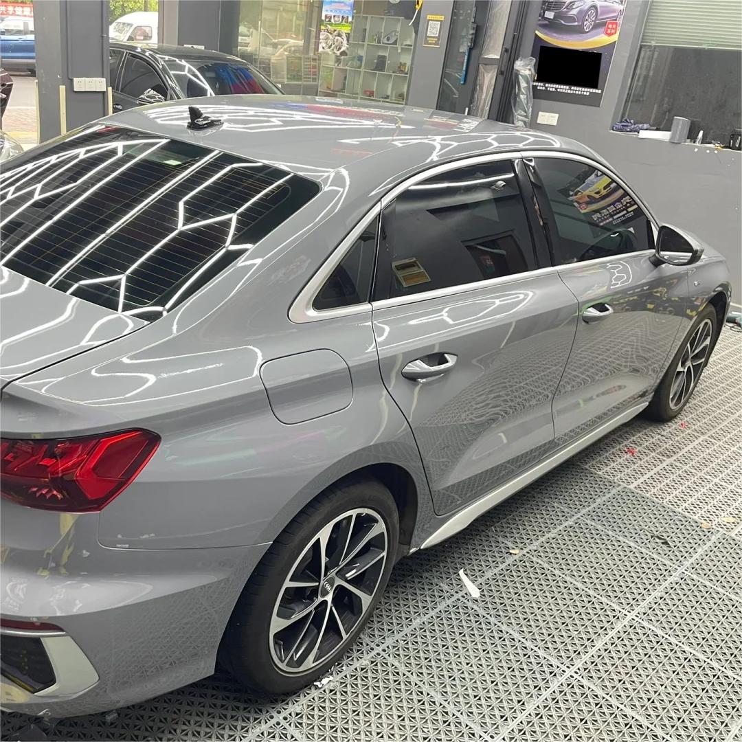 Gloss Light Nardo Grey Car Vinyl Wrap PET review Brayan Carranza 03