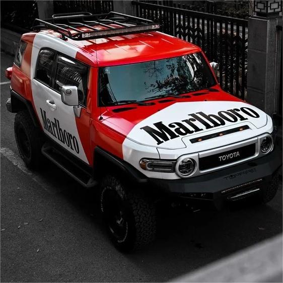 Marlboro Racing Car wrap- White, Red and Black Car Wrap (Bundle) review 0