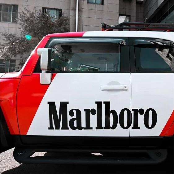 Marlboro Racing Car wrap- White, Red and Black Car Wrap (Bundle) review 3