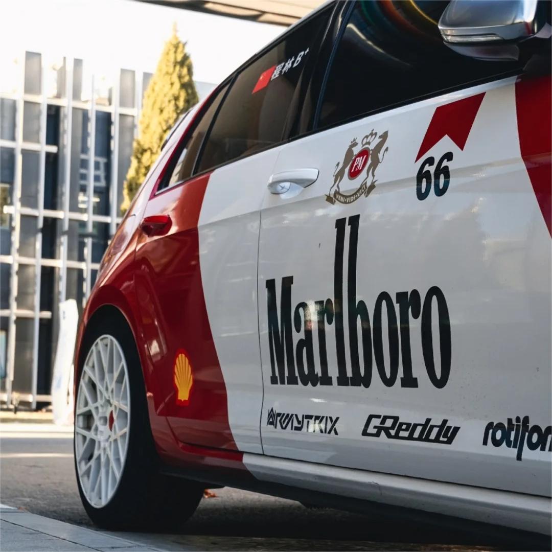 Marlboro Racing Car wrap- White, Red and Black Car Wrap (Bundle) review 4