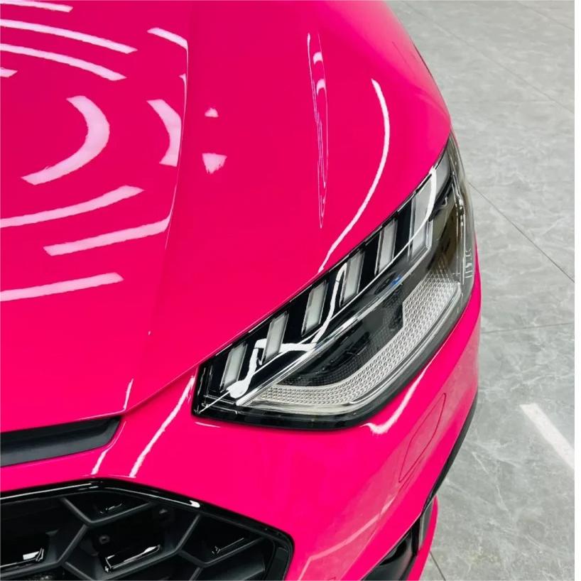 Gloss Rose Red Car Vinyl Wrap PET review Carlos Gomez 01