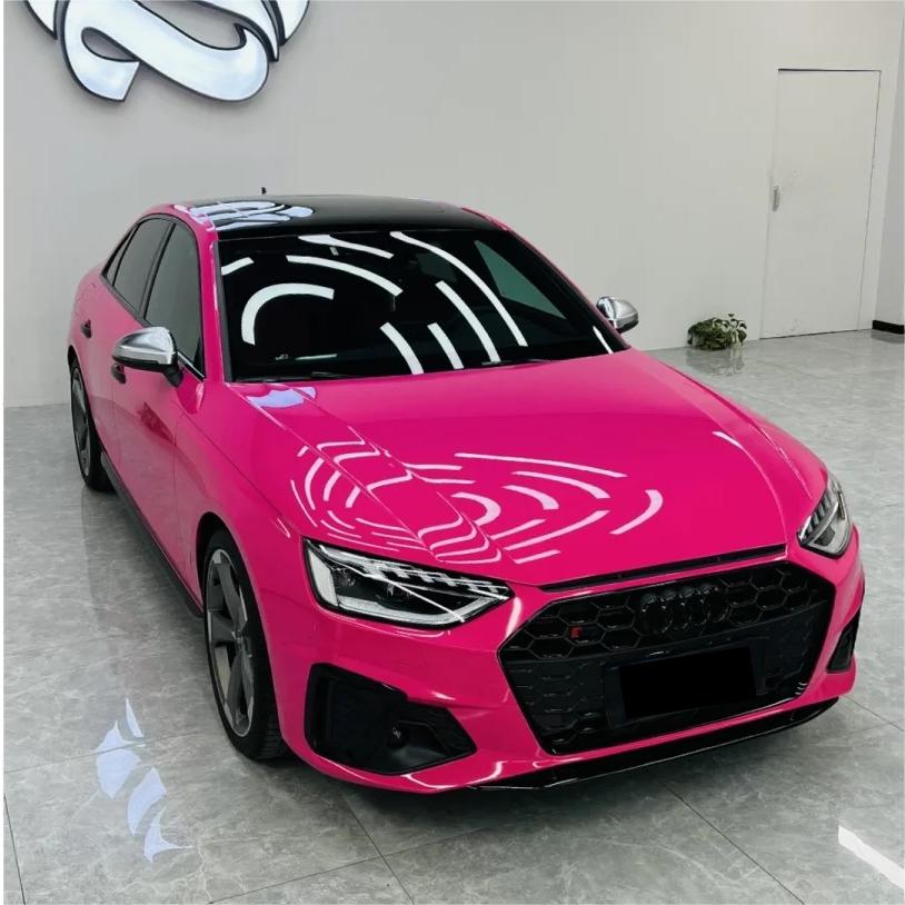 Gloss Rose Red Car Vinyl Wrap PET review Carlos Gomez 02
