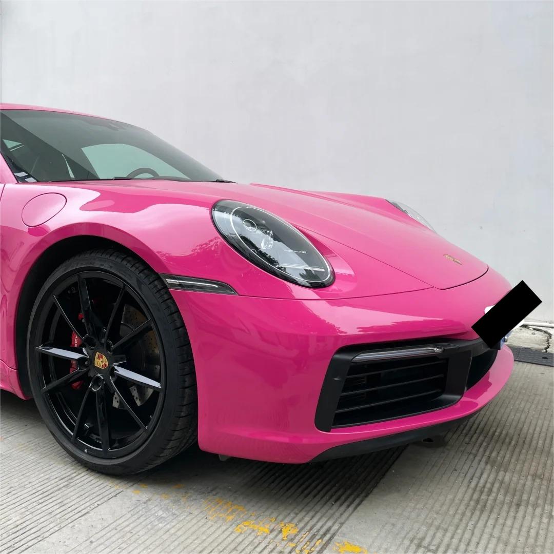 Gloss Rose Red Car Vinyl Wrap PET review Cyril Rothen 02