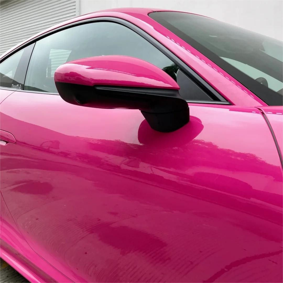 Gloss Rose Red Car Vinyl Wrap PET review Cyril Rothen 01