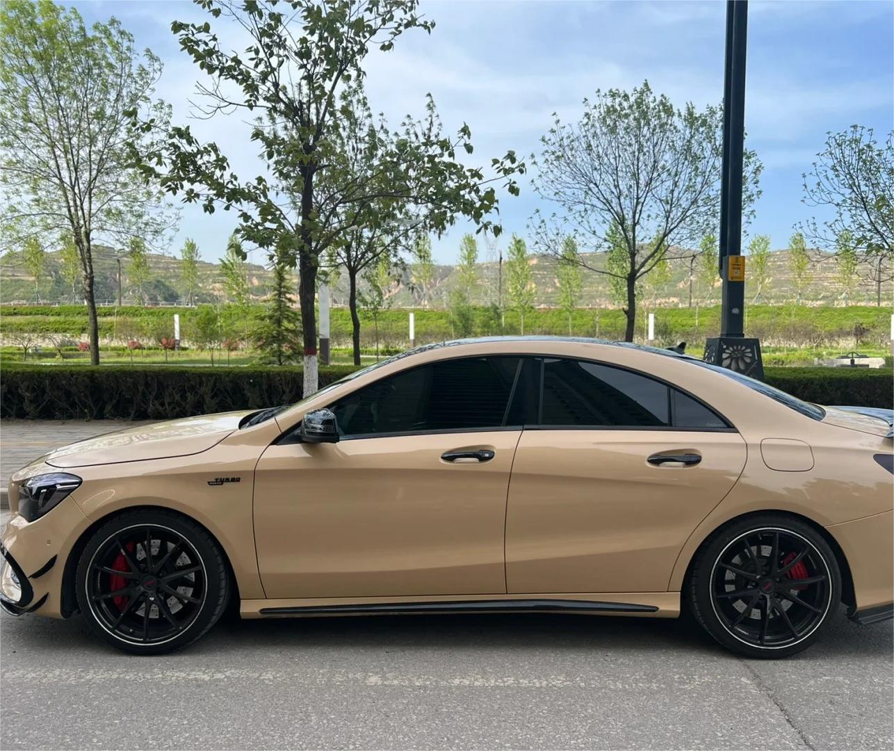 Gloss AMG Desert Yellow Car Vinyl Wrap PET review Daniel 00