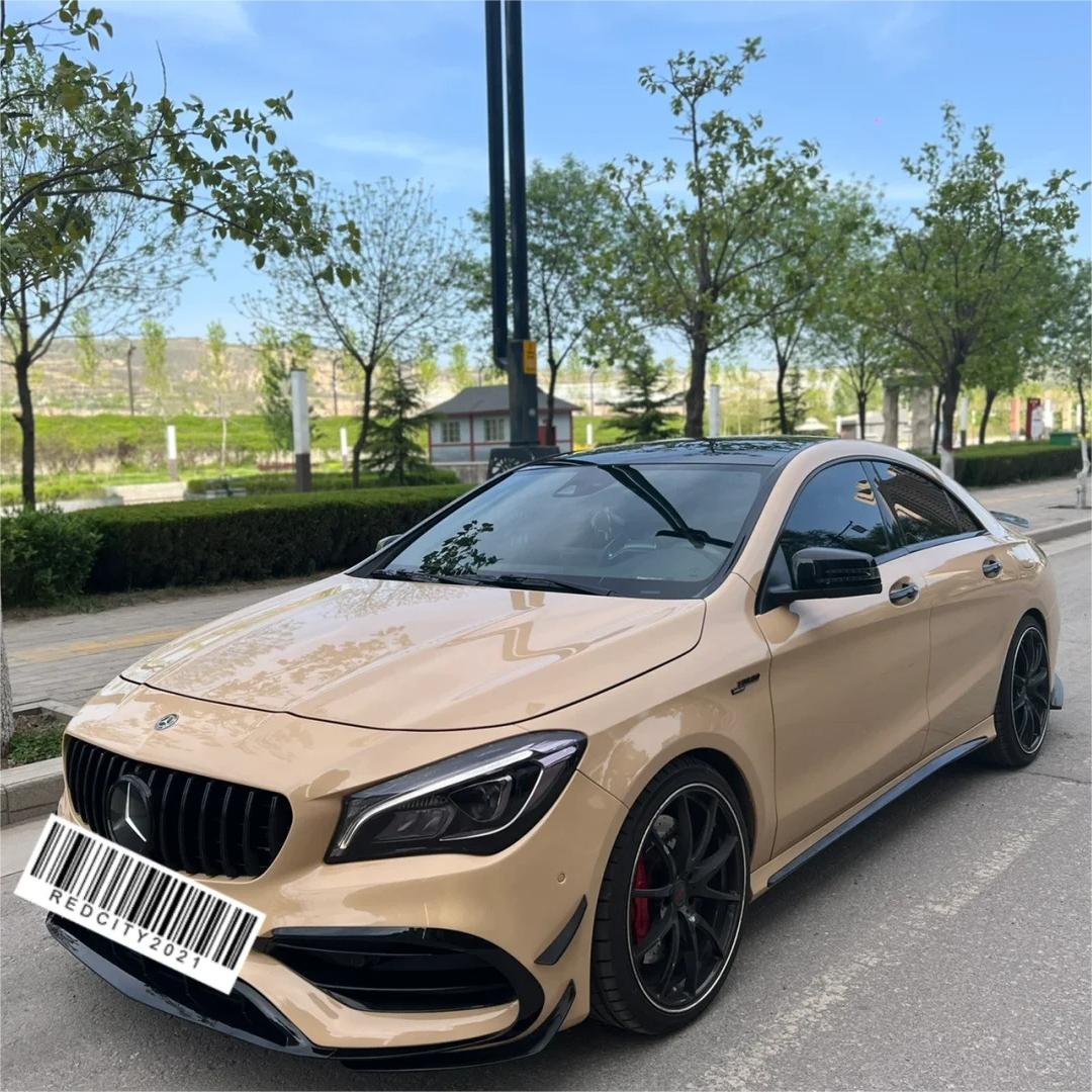 Gloss AMG Desert Yellow Car Vinyl Wrap PET review Daniel 01