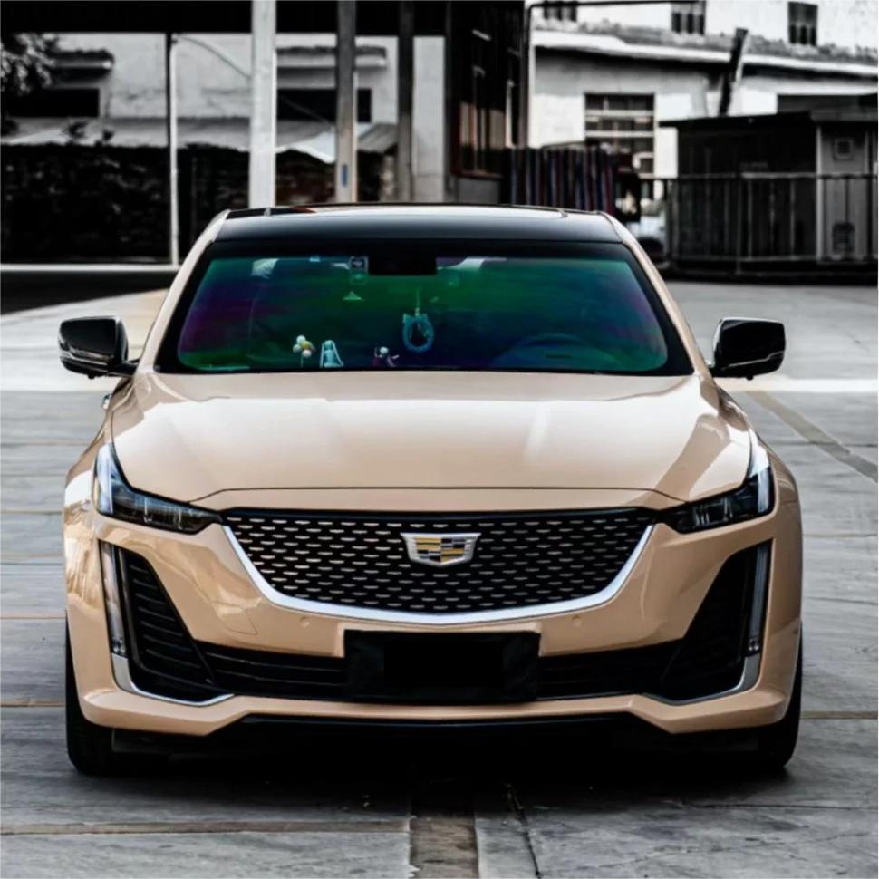 Gloss AMG Desert Yellow Car Vinyl Wrap PET review Samantha 01