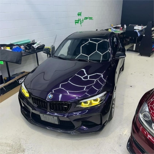 Gloss Metallic Midnight Purple Car Vinyl Wrap BMW PET review Aaron G