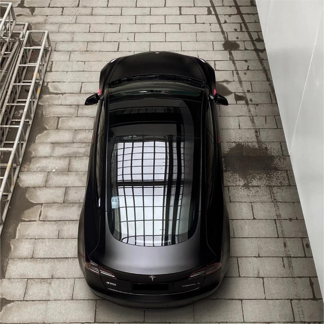 Matte Satin Black Ceramic Black Car Vinyl Wrap BMW  PET  review Jordan moc 01