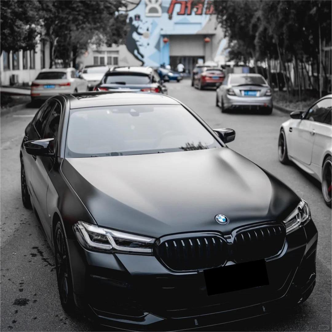 Matte Satin Black Ceramic Black Car Vinyl Wrap BMW  PET  review Nicole cuba 00