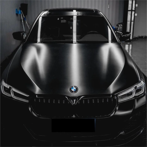 Matte Satin Black Ceramic Black Car Vinyl Wrap BMW  PET  review 