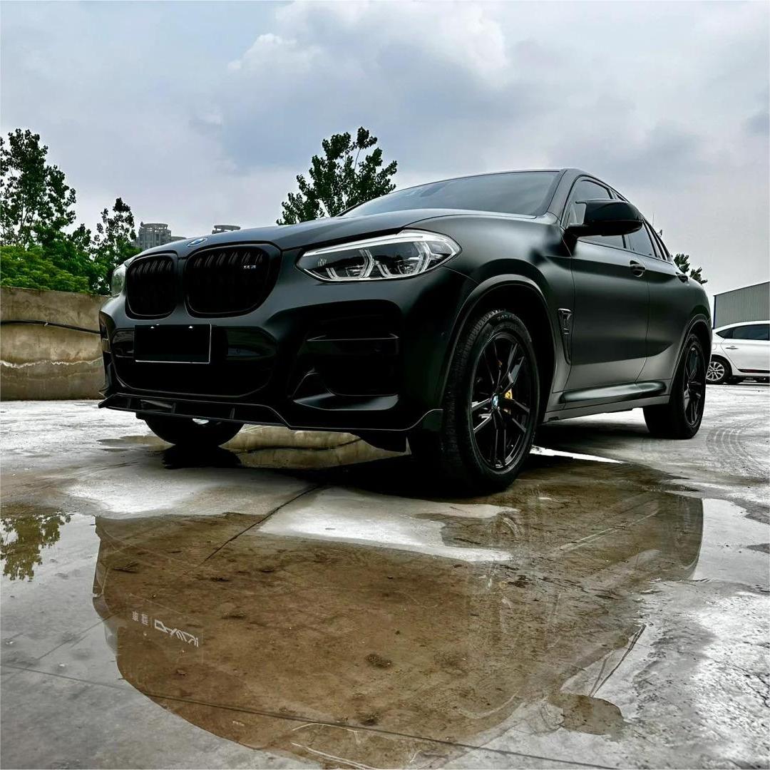 Matte Satin Black Ceramic Black Car Vinyl Wrap BMW  PET  review Malek Darwish