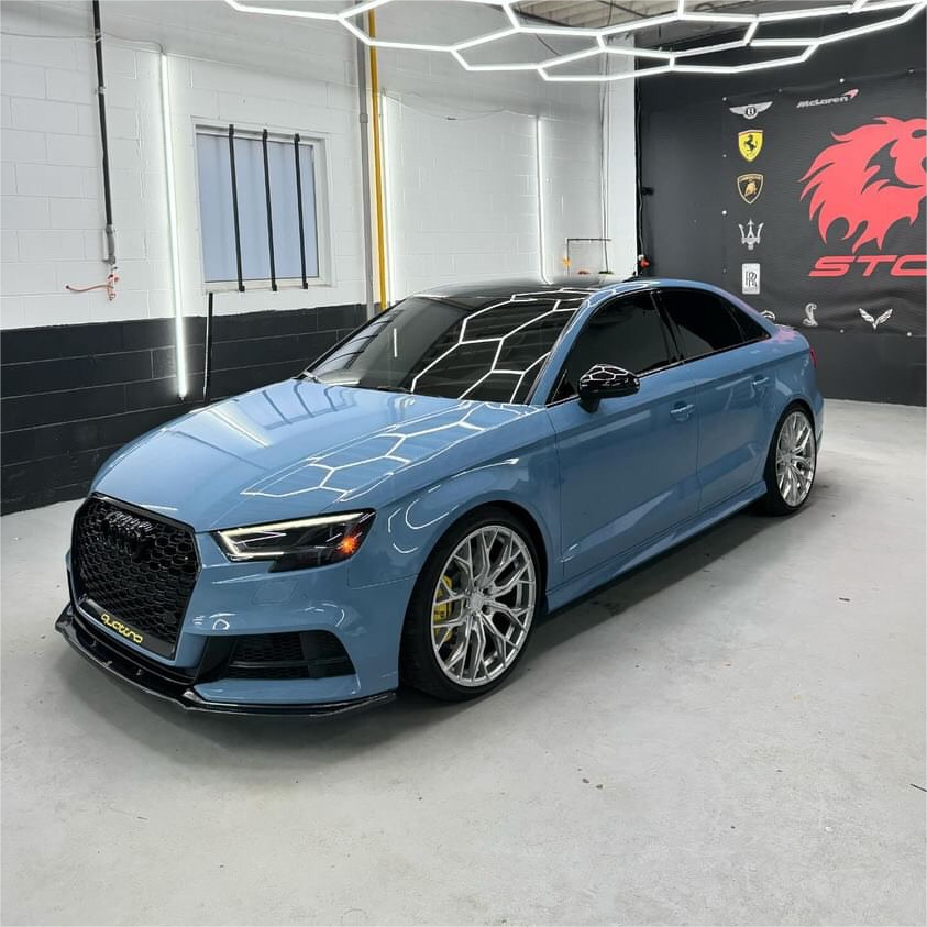 Gloss China Blue Car Vinyl Wrap PET review Yalaby 00