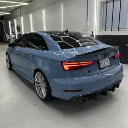 Gloss China Blue Car Vinyl Wrap review Yalaby 04