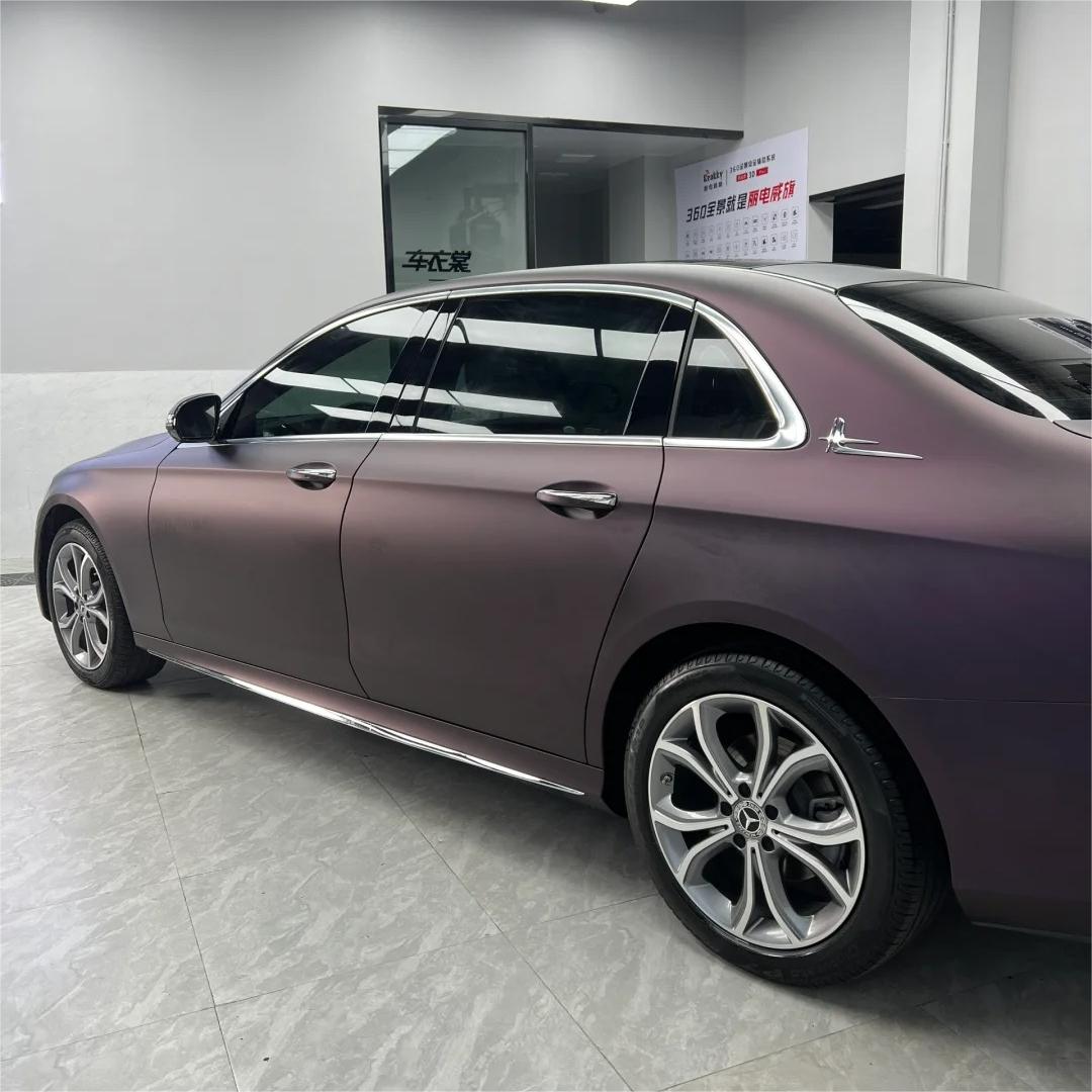 Ultra Matte Metallic Black Purple Car Vinyl Wrap review Ethan carpenter 00