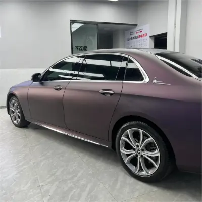 Ultra Matte Metallic Black Purple Car Vinyl Wrap review Ethan carpenter  01