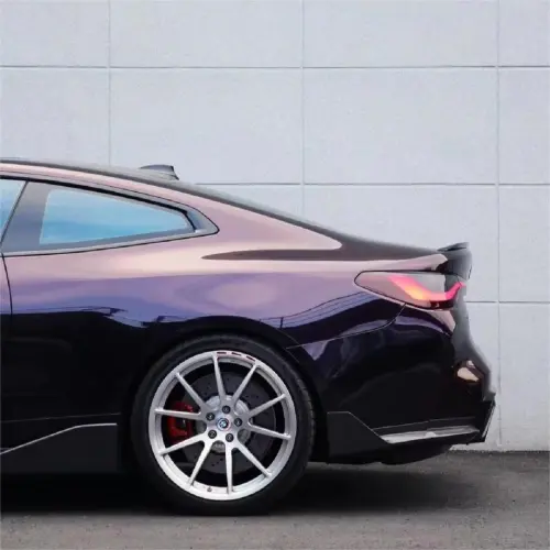 Gloss Metallic Gentian Purple Car Vinyl Wrap  PET review 