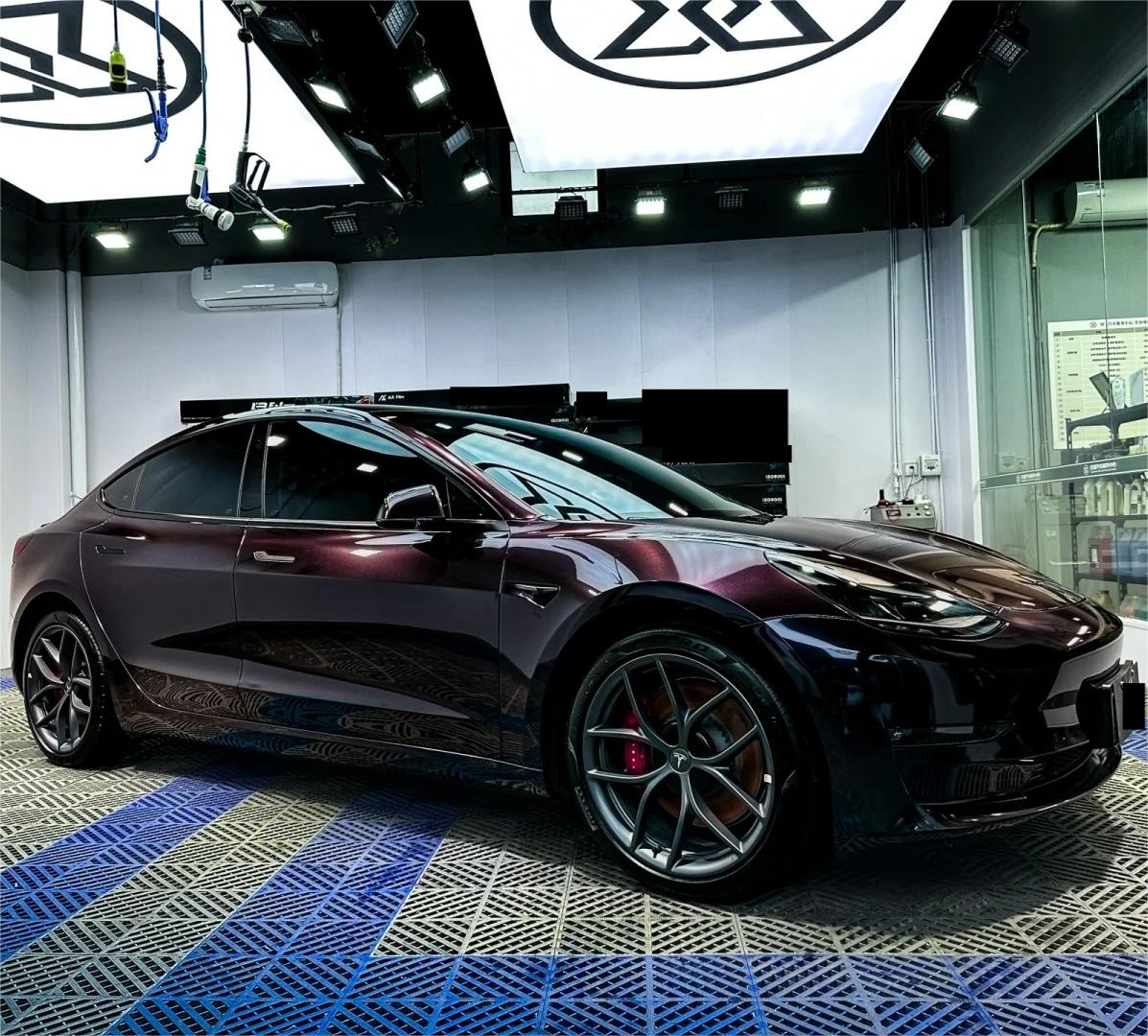 Gloss Metallic Gentian Purple Car Vinyl Wrap  PET review YASIN KHALEEL 00