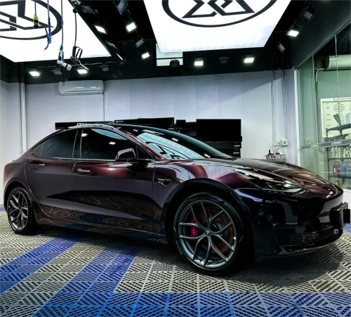 Gloss Metallic Gentian Purple Car Vinyl Wrap  PET reviewed by