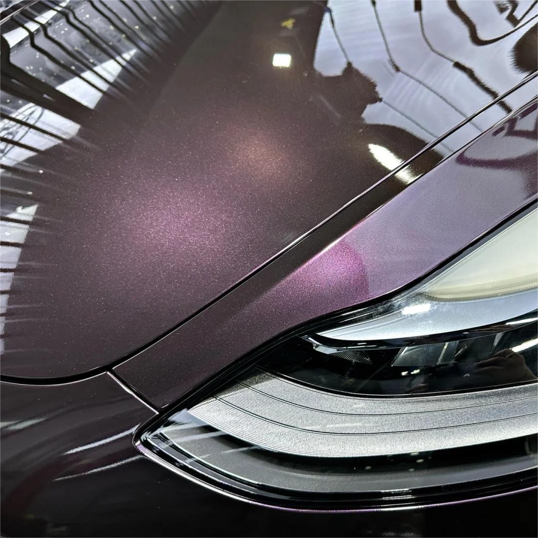 Gloss Metallic Gentian Purple Car Vinyl Wrap  PET review YASIN KHALEEL 01