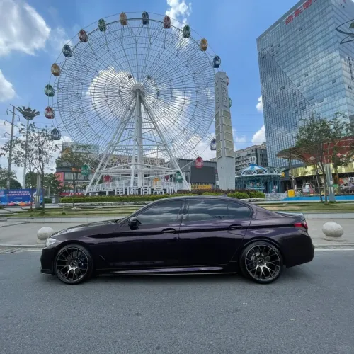 Gloss Metallic Gentian Purple Car Vinyl Wrap  PET review 