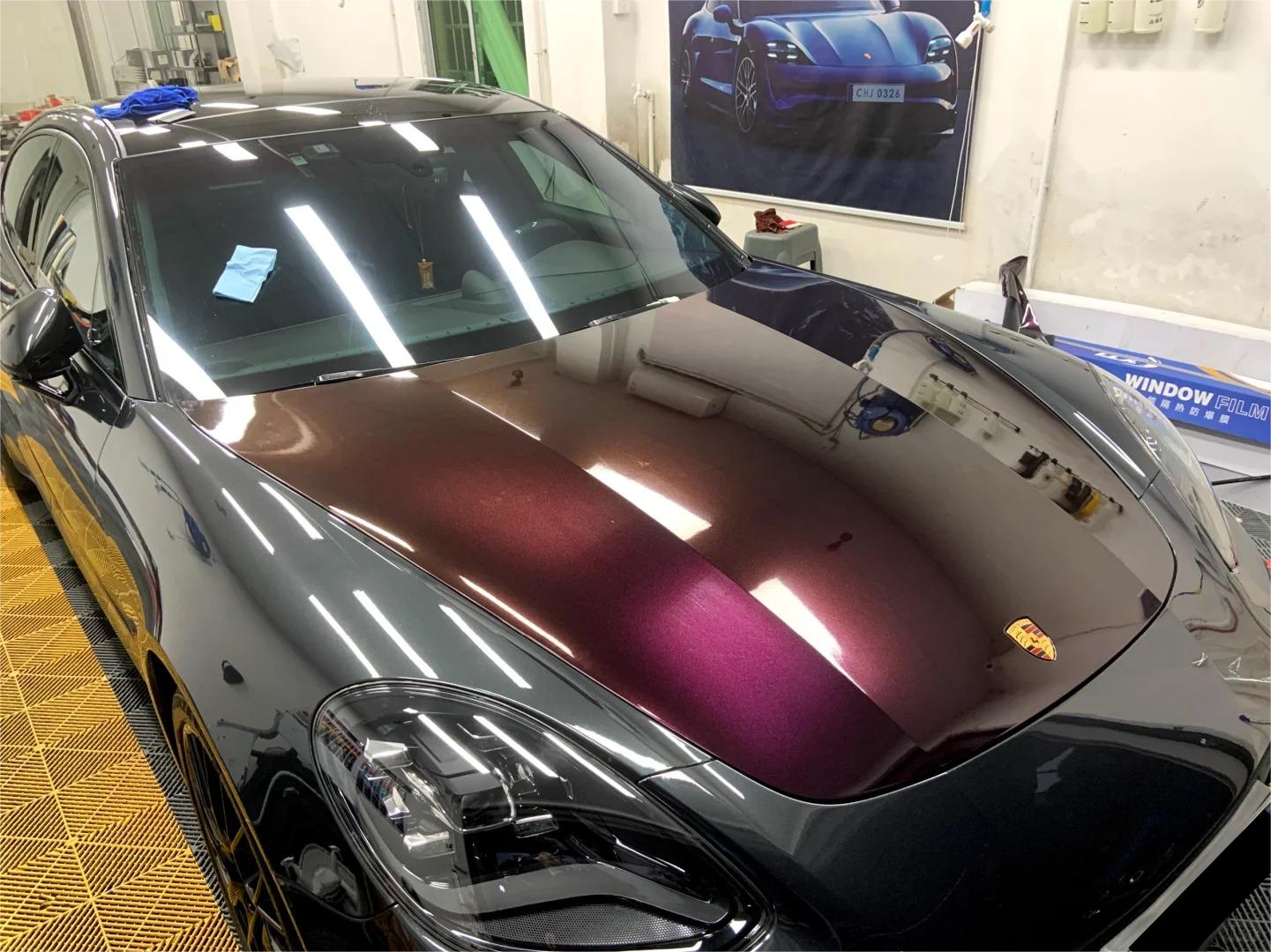 Gloss Metallic Gentian Purple Car Vinyl Wrap  PET review Carter Atkins 01