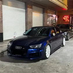 Gloss Metallic Dark Blue Car Vinyl Wrap PET | Audi Navarre Blue review Debbie