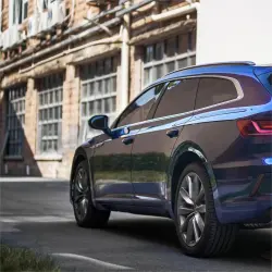 Gloss Metallic Dark Blue Car Vinyl Wrap PET | Audi Navarre Blue review Manuja 01
