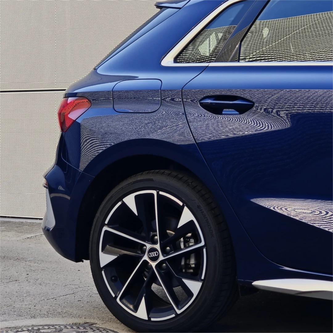 Gloss Metallic Dark Blue Car Vinyl Wrap PET | Audi Navarre Blue review Gorguiy 02