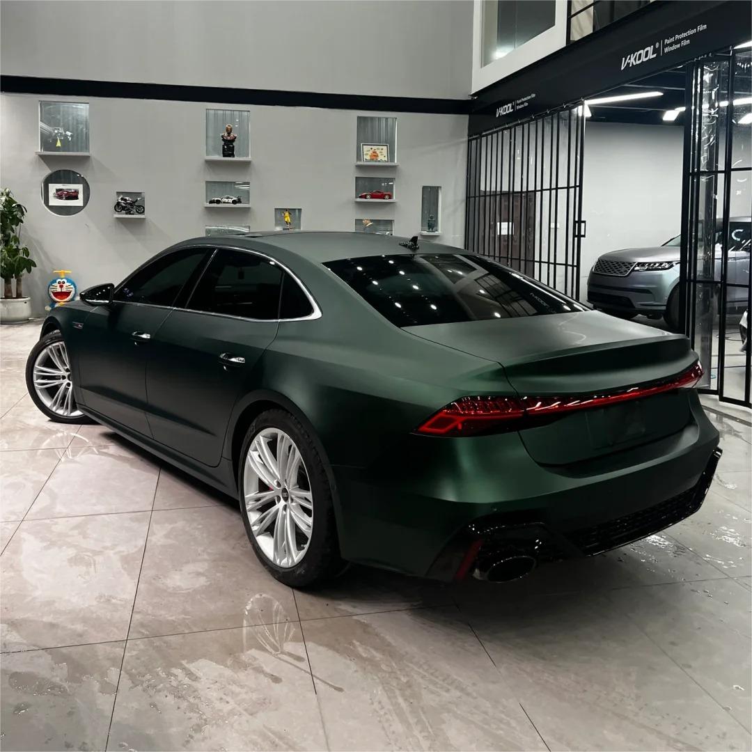 Matte Metallic Chrome Venom Green Car Vinyl Wrap PET review Macario J. 03