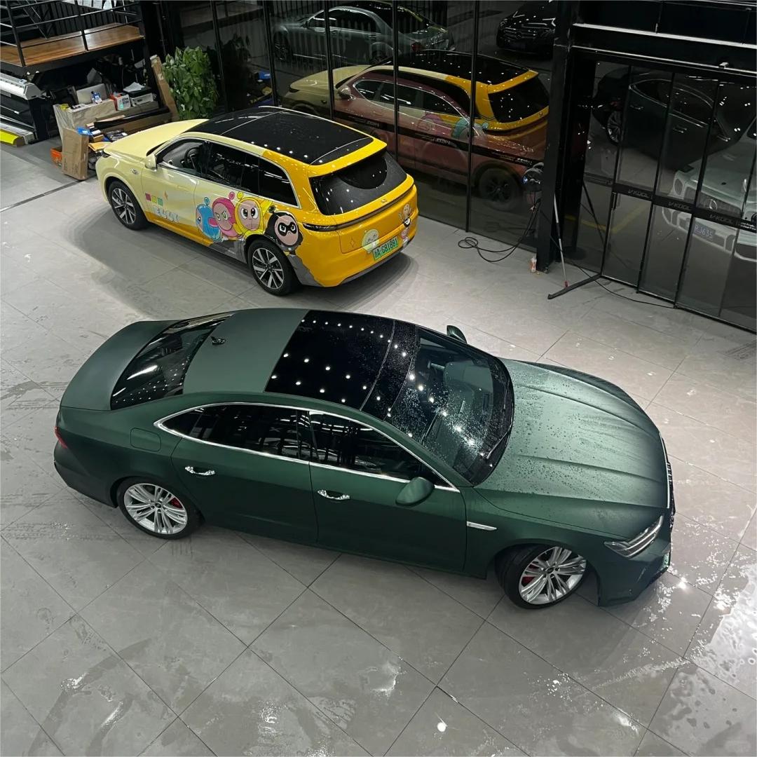 Matte Metallic Chrome Venom Green Car Vinyl Wrap PET review Macario J. 01