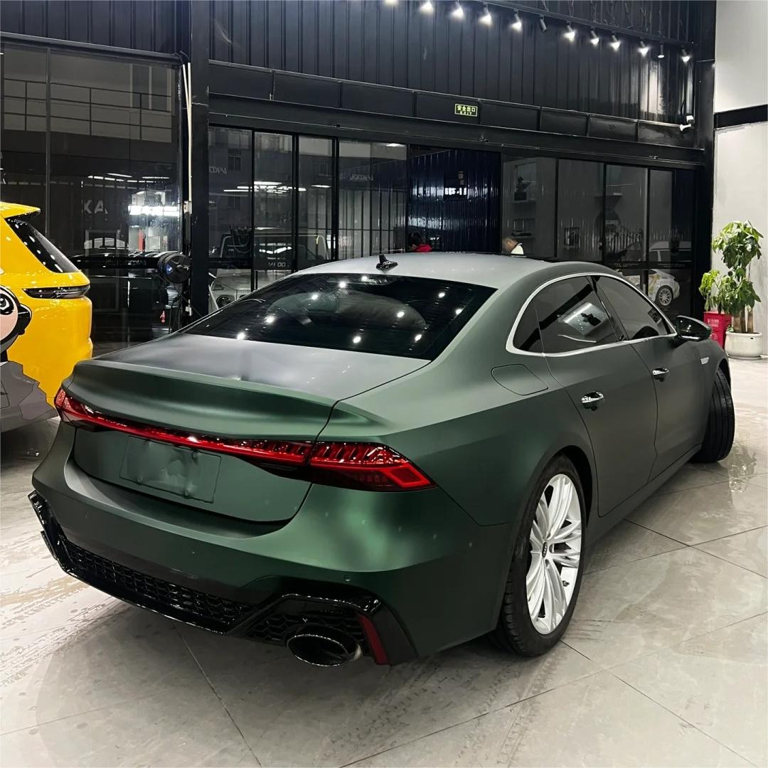 Matte Metallic Chrome Venom Green Car Vinyl Wrap PET review Macario J. 04