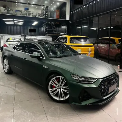 Matte Metallic Chrome Venom Green Car Vinyl Wrap PET review Macario J. 03