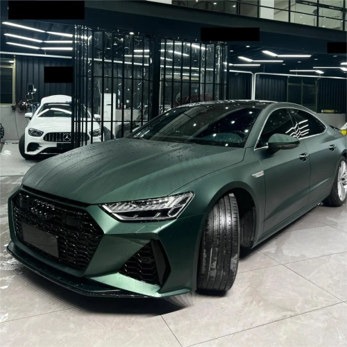 Matte Metallic Chrome Venom Green Car Vinyl Wrap PET review 