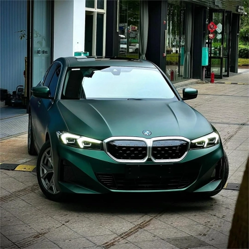 Matte Metallic Chrome Venom Green Car Vinyl Wrap PET review 