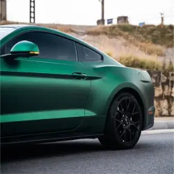 Matte Metallic Chrome Venom Green Car Vinyl Wrap PET review B.C 03