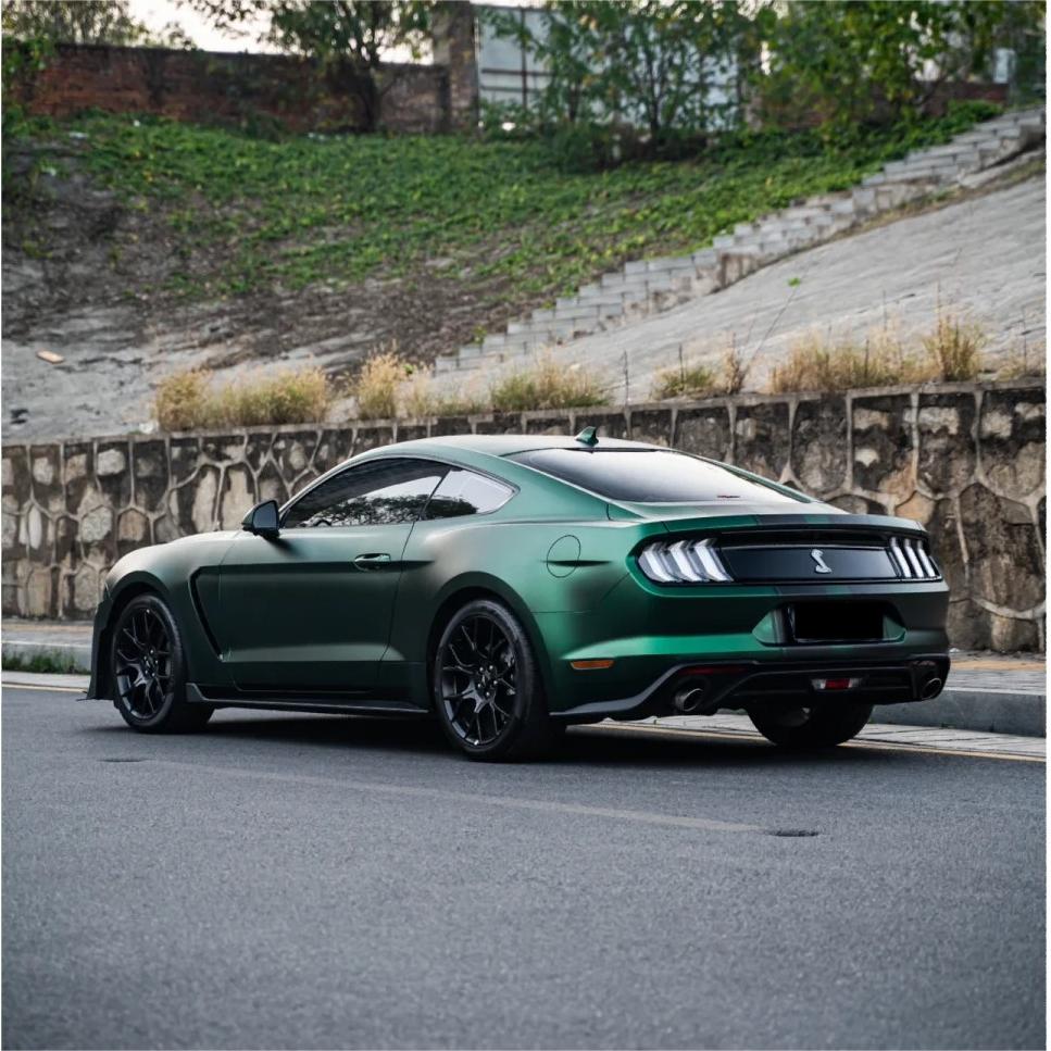 Matte Metallic Chrome Venom Green Car Vinyl Wrap PET review B.C 01