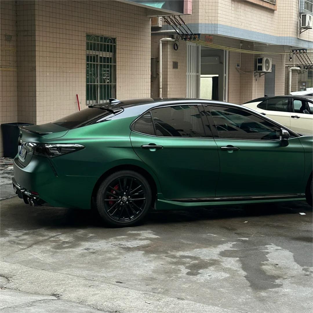 Matte Metallic Chrome Venom Green Car Vinyl Wrap PET review John351 02