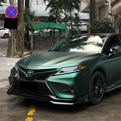 Matte Metallic Chrome Venom Green Car Vinyl Wrap PET review 