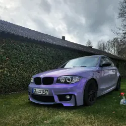 Gloss Metallic Chameleon Candy Grey Purple Car Vinyl Wrap PET review L.K. 02