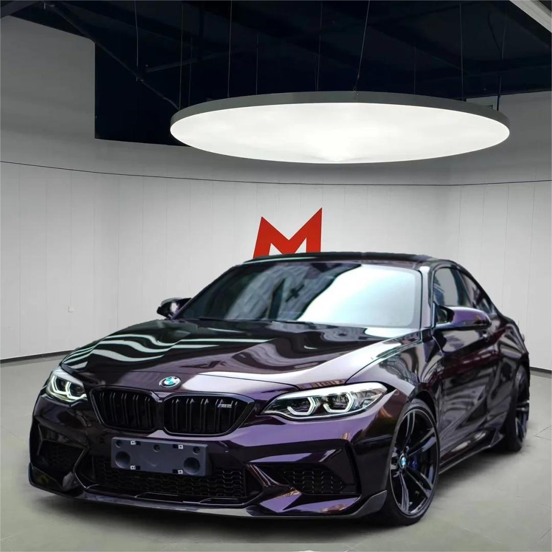 Gloss Metallic Gentian Purple Car Vinyl Wrap  PET review Lucy 01