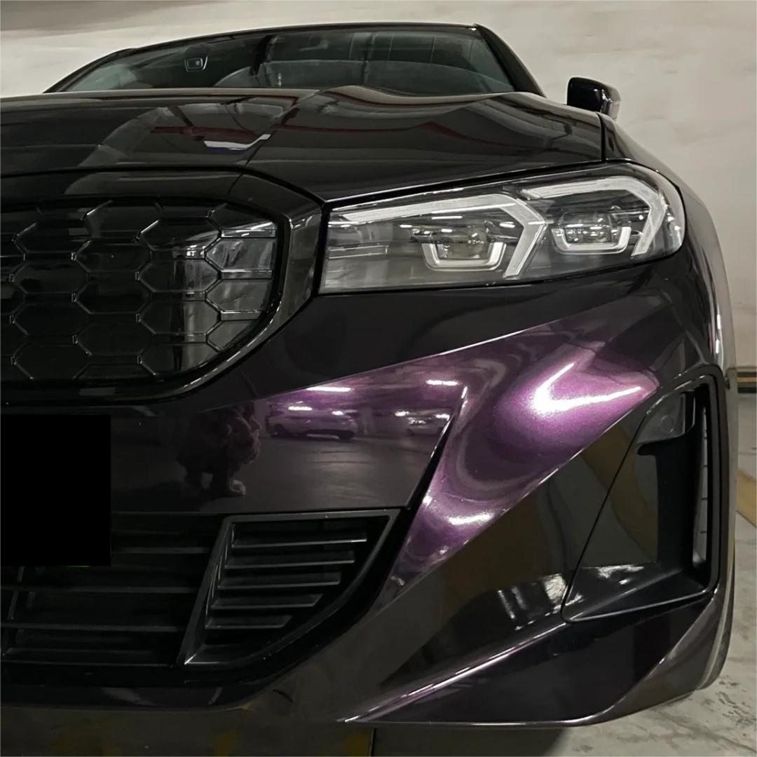 Gloss Metallic Gentian Purple Car Vinyl Wrap  PET review Phybe
