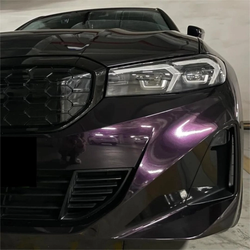 Gloss Metallic Gentian Purple Car Vinyl Wrap  PET reviewed by