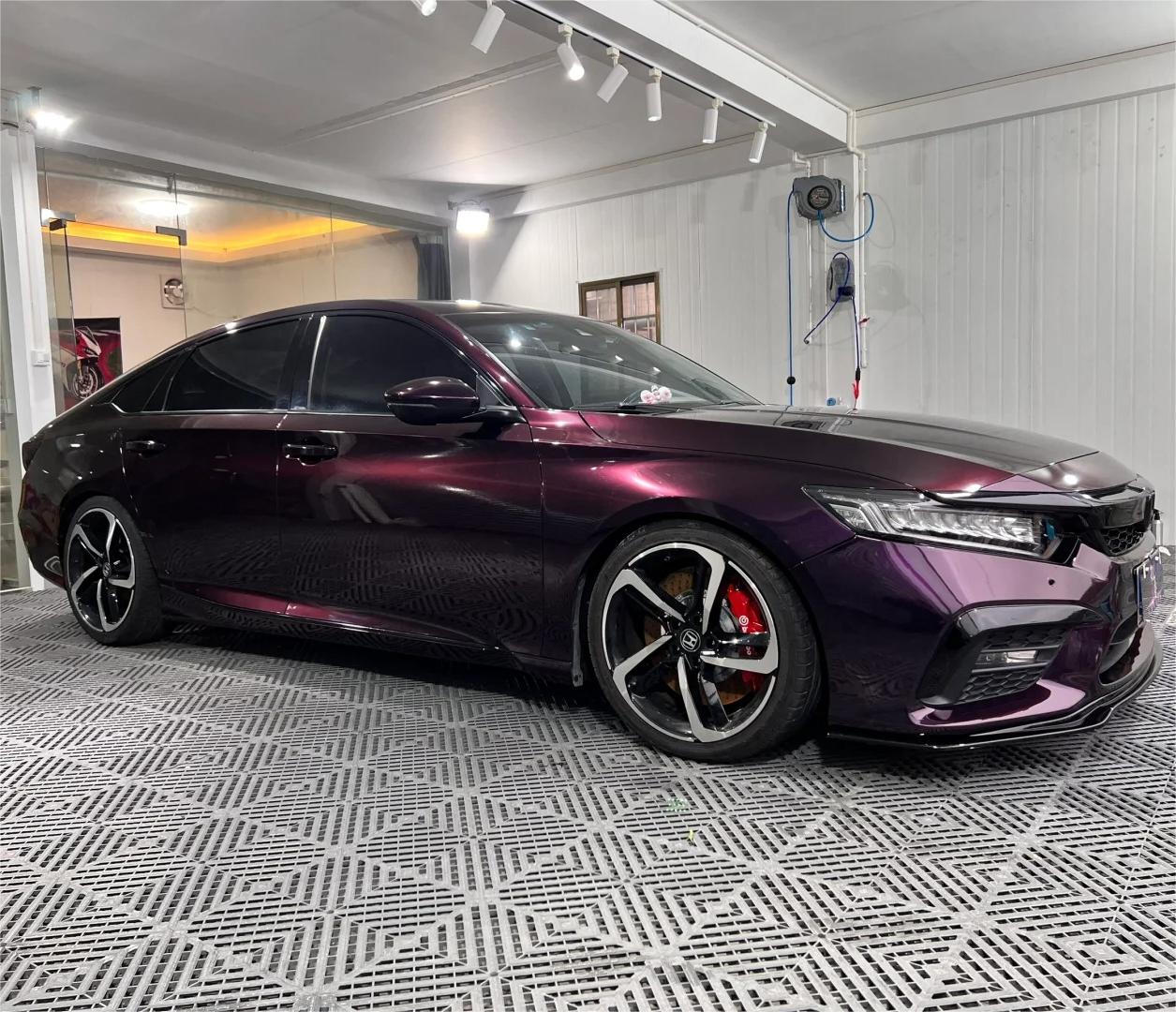 Gloss Metallic Gentian Purple Car Vinyl Wrap  PET review Queen 03