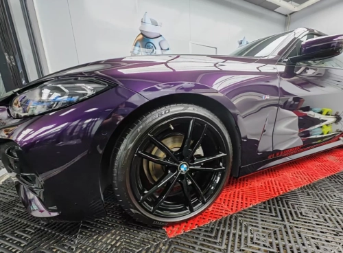 Gloss Metallic Midnight Purple Car Vinyl Wrap BMW PET reviewed by