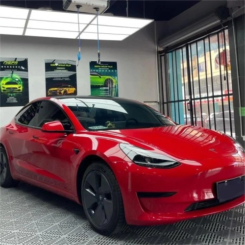 Gloss Blood Red Car Vinyl Wrap Sale reviewed by