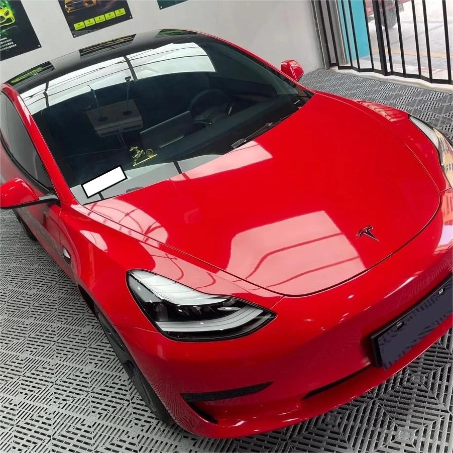 Gloss Blood Red Car Vinyl Wrap Sale review Kendeji 01