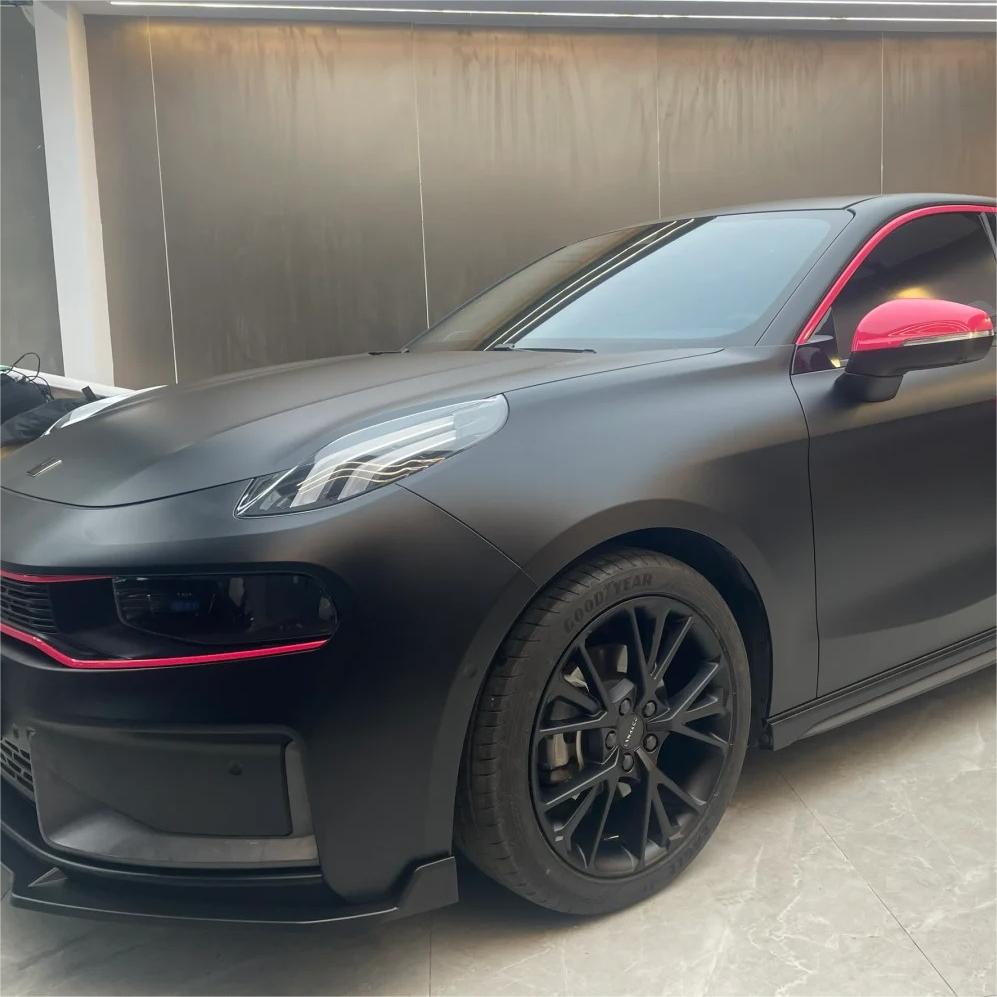Ultra Matte Black Car Vinyl Wrap Tesla BMW PET review Janer 00
