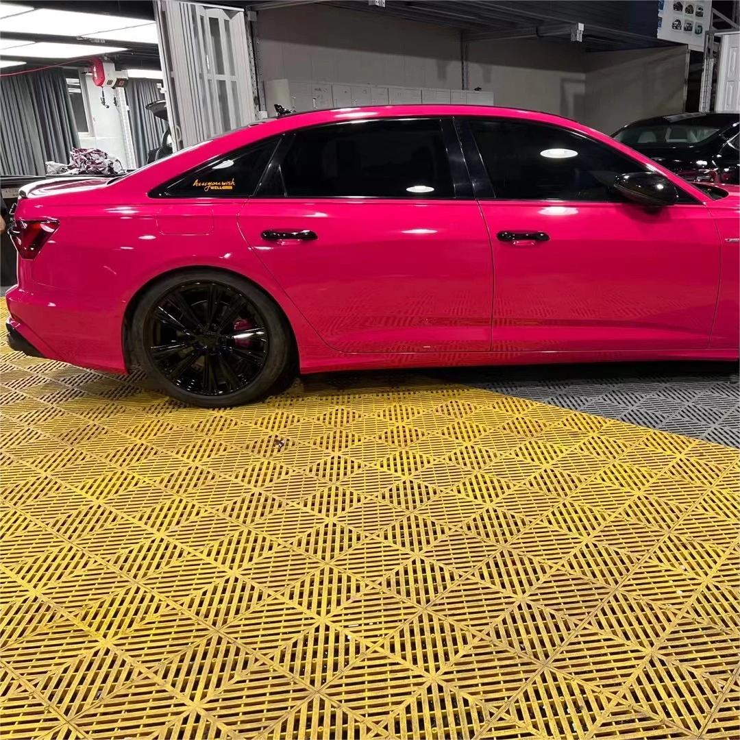 Gloss Rose Red Car Vinyl Wrap PET review Brian 00