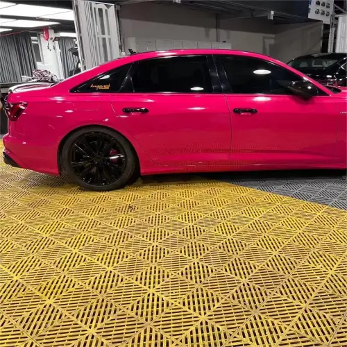 Gloss Rose Red Car Vinyl Wrap PET review 